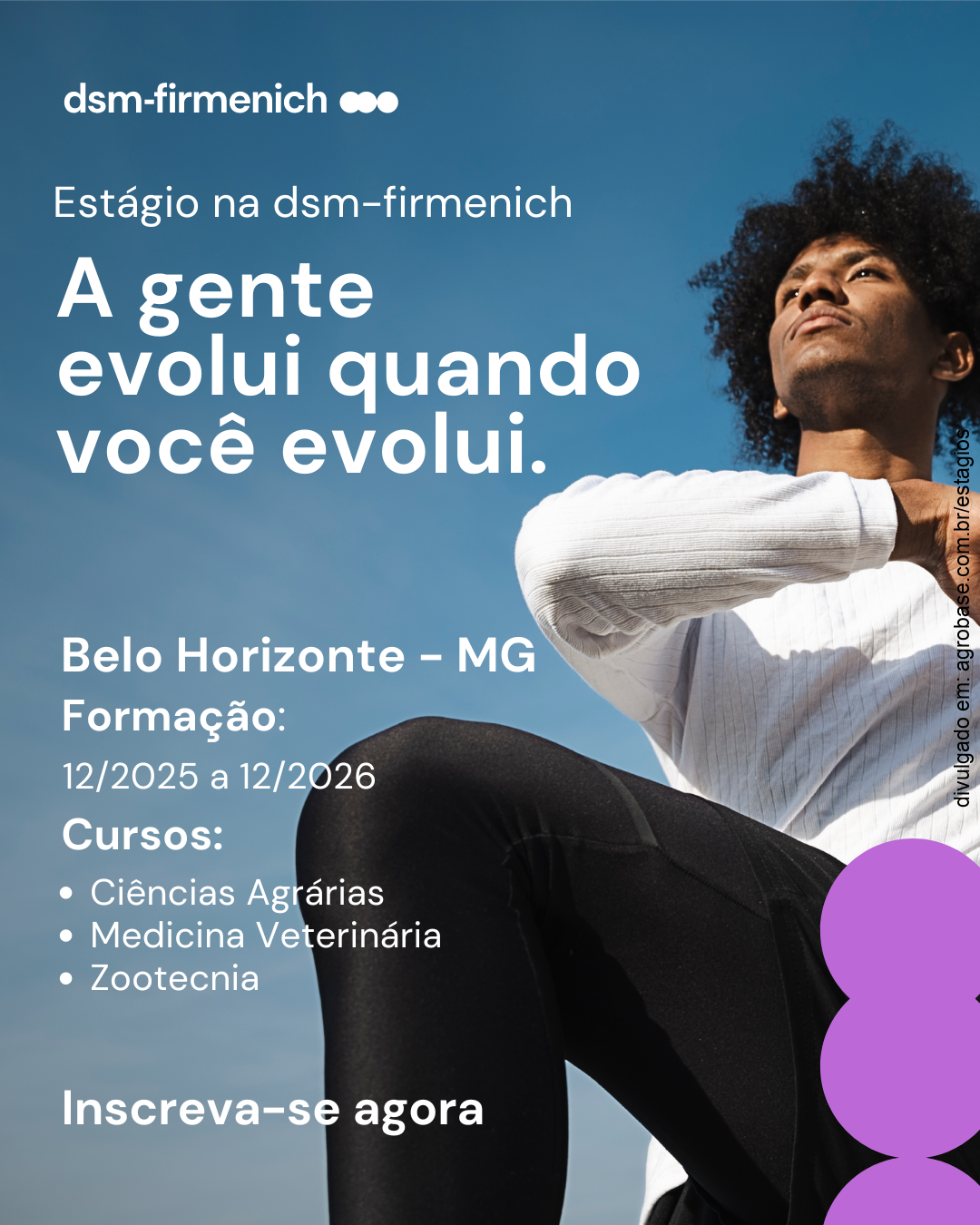 Estágio na dsm para os cursos de zootecnia, medicina veterinária e agronomia