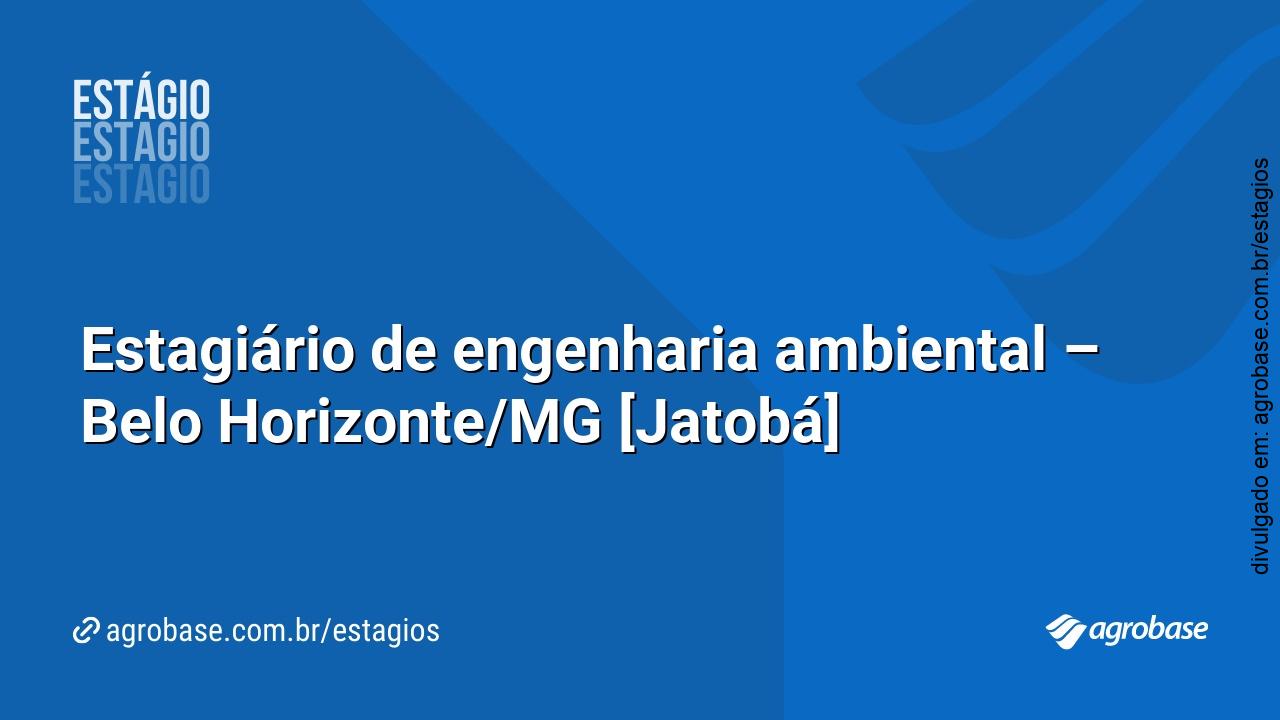 Estagiário de engenharia ambiental – Belo Horizonte/MG [Jatobá]