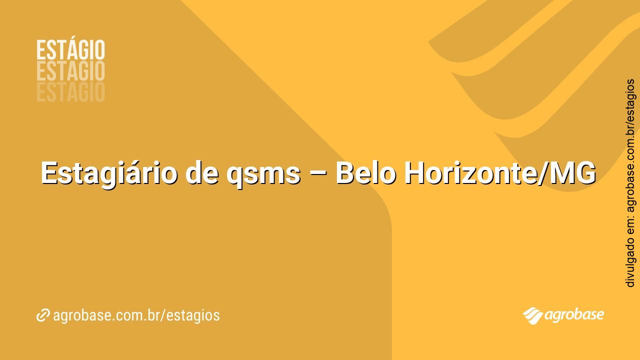 Estagiário de qsms – Belo Horizonte/MG