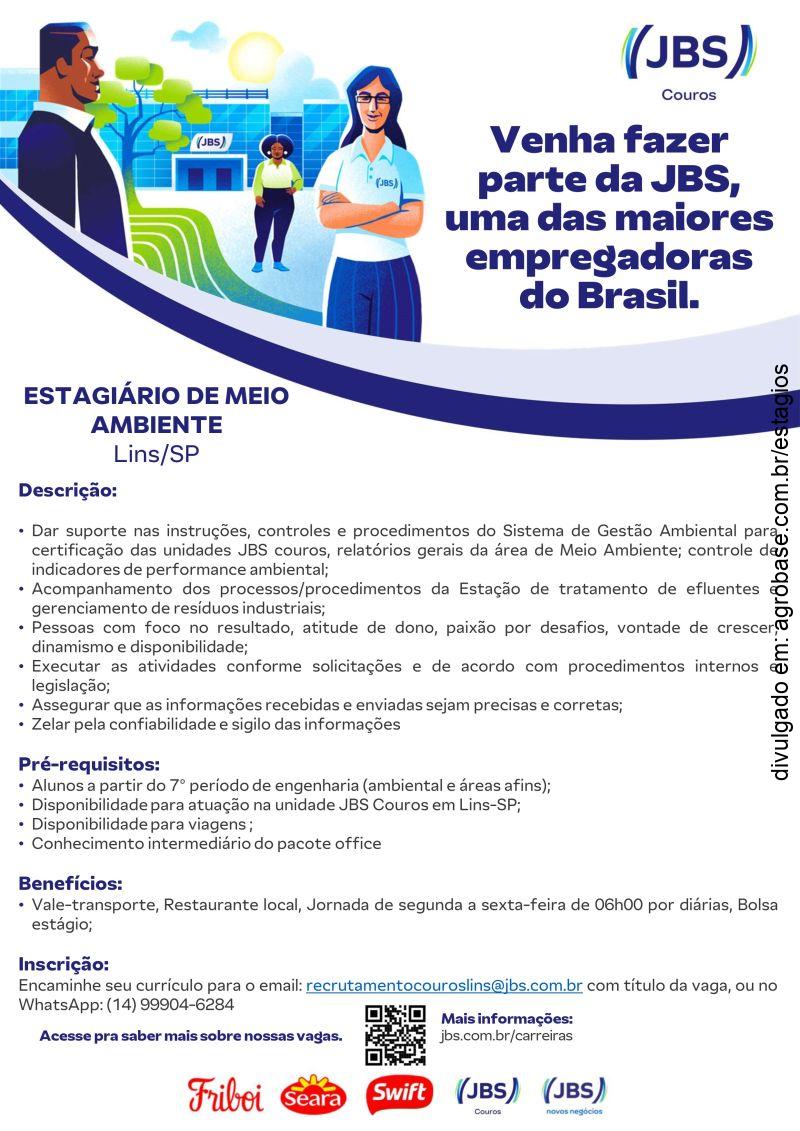 Estagiário de meio ambiente – Lins/SP