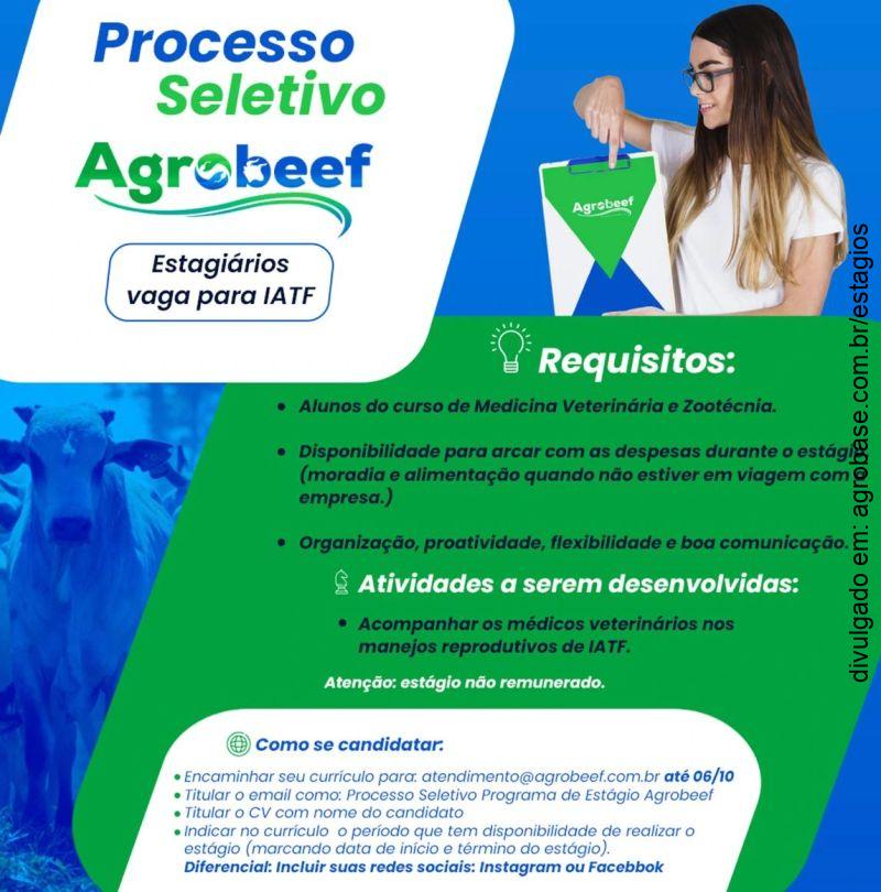 Estágio para estudantes de med. veterinária ou zootecnia – Barra do Garças/MT