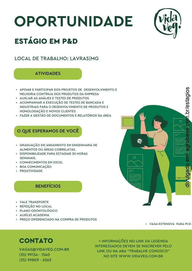 Estágio em P&D – Lavras/MG
