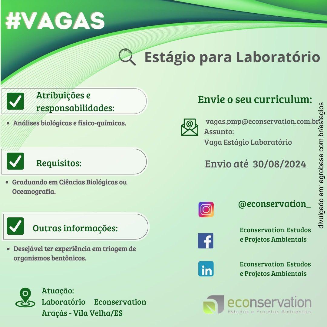 Estágio para laboratório – Vila Velha/ES
