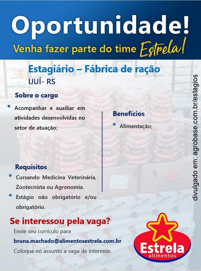 Estágio fábrica de ração – Ijuí/RS
