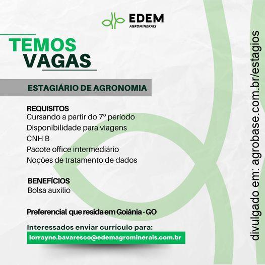 Estagiário de agronomia – Goiânia/GO