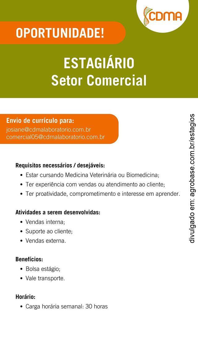 Estagiário setor comercial laboratório – Belo Horizonte/MG