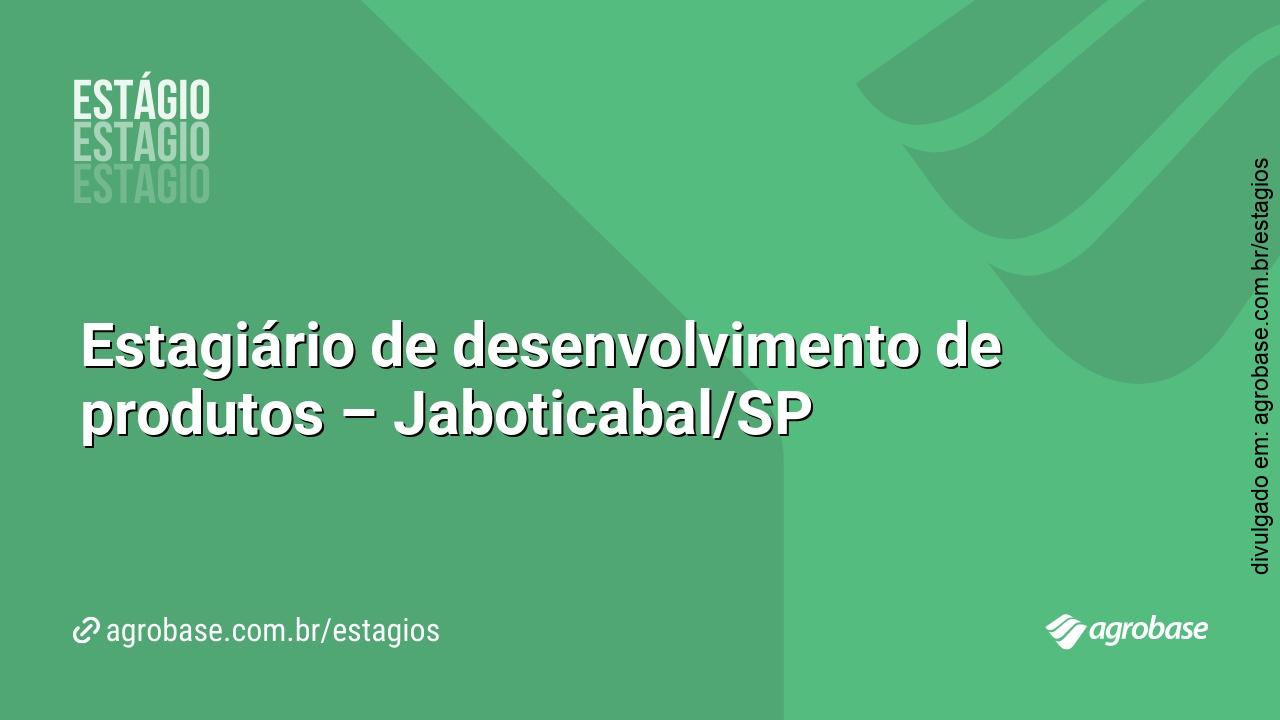 Estagiário de desenvolvimento de produtos – Jaboticabal/SP