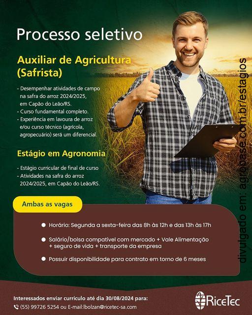 Estágio em agronomia – Capão do Leão/RS