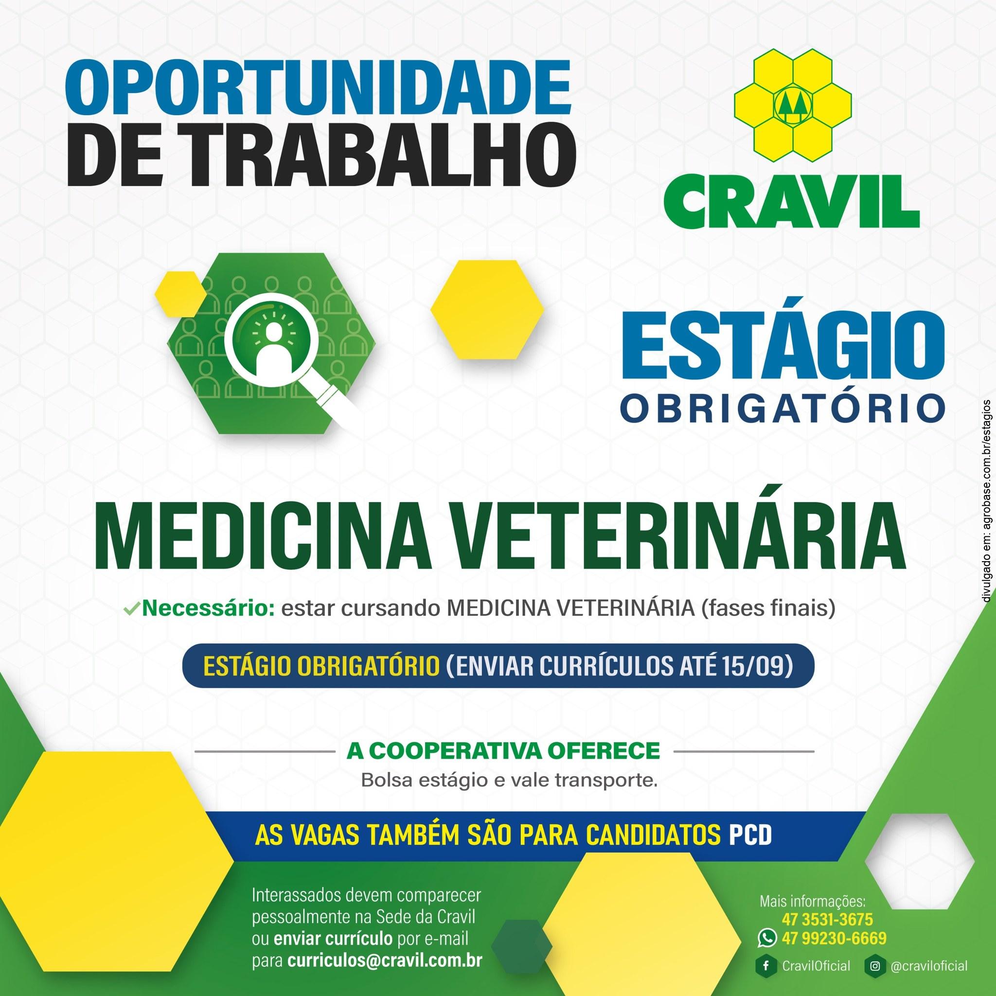 Estágio obrigatório med. veterinária – SC