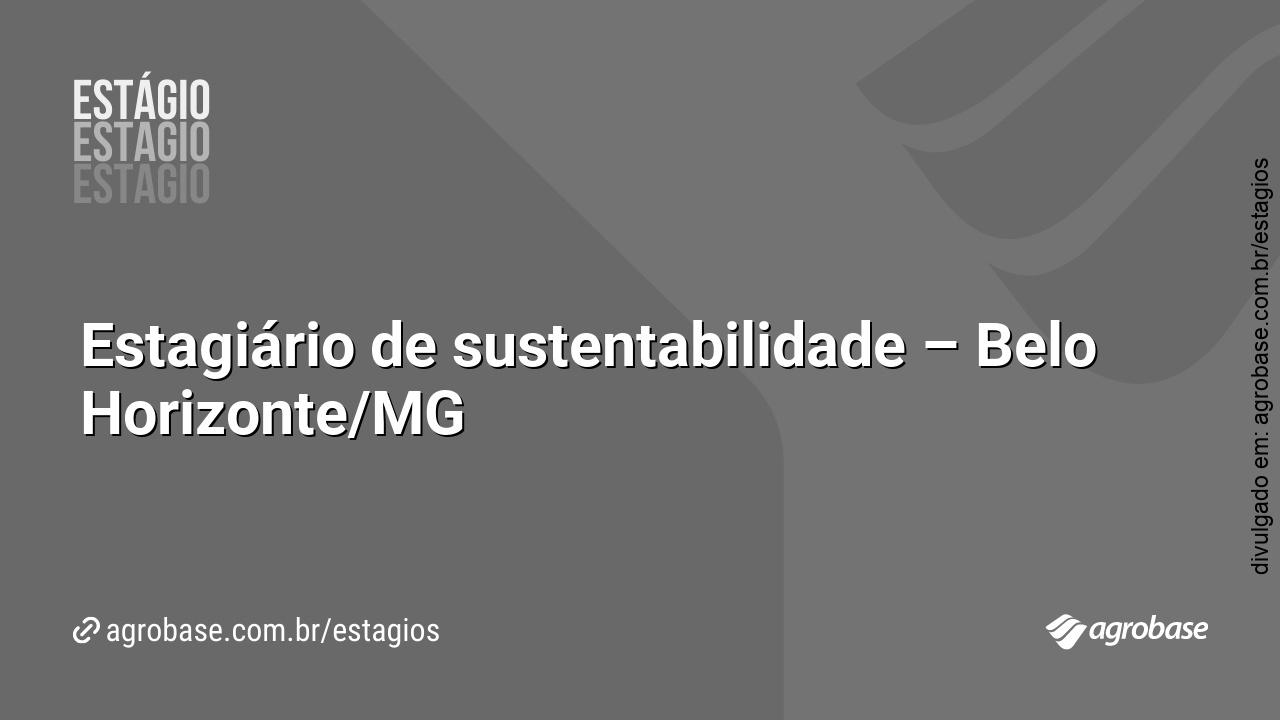 Estagiário de sustentabilidade – Belo Horizonte/MG