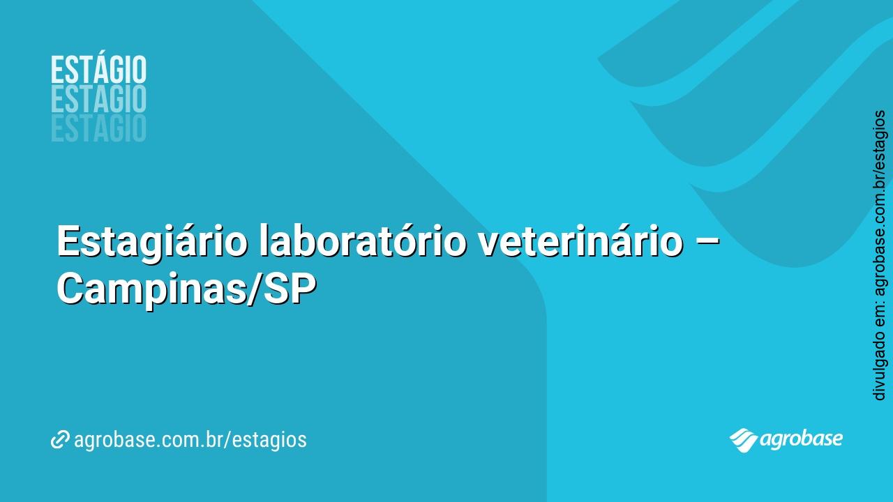 Estagiário laboratório veterinário – Campinas/SP