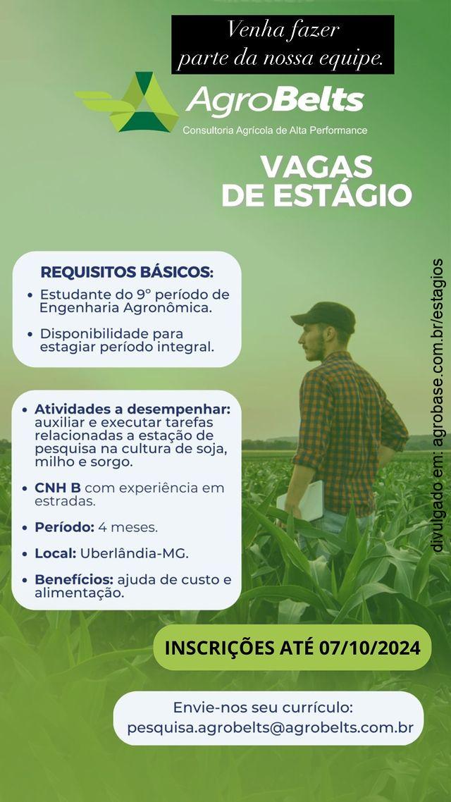 Estágio na estação experimental agrícola – Uberlândia/MG