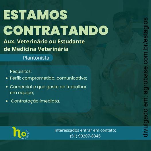 Aux. veterinário ou estudante de veterinária – Canoas/RS