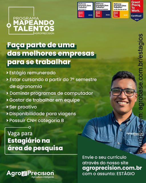 Estagiário na área de pesquisa – Cruz Alta/RS