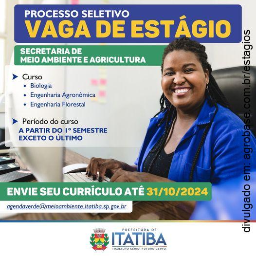 Estágio Secretaria de Meio Ambiente e Agricultura – Itatiba/SP