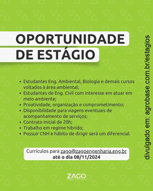 Estágio na área de meio ambiente – Santa Cruz do Sul/RS