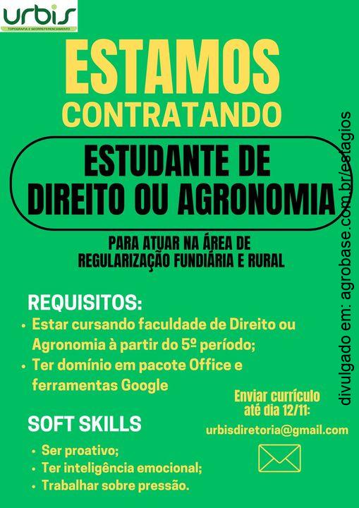 Estágio em regularização fundiária e rural – Alfenas/MG