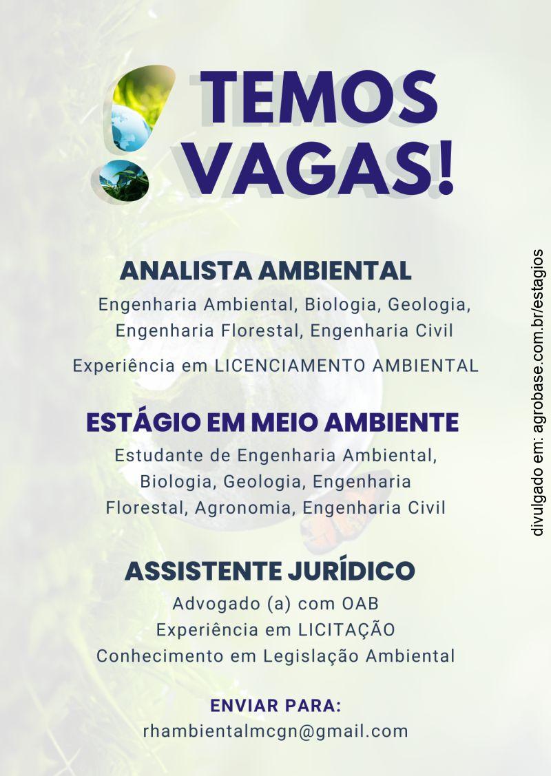 Estágio em meio ambiente – Rio de Janeiro/RJ