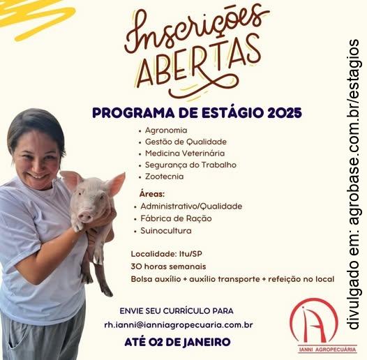 Programa de estágio 2025 – Itu/SP