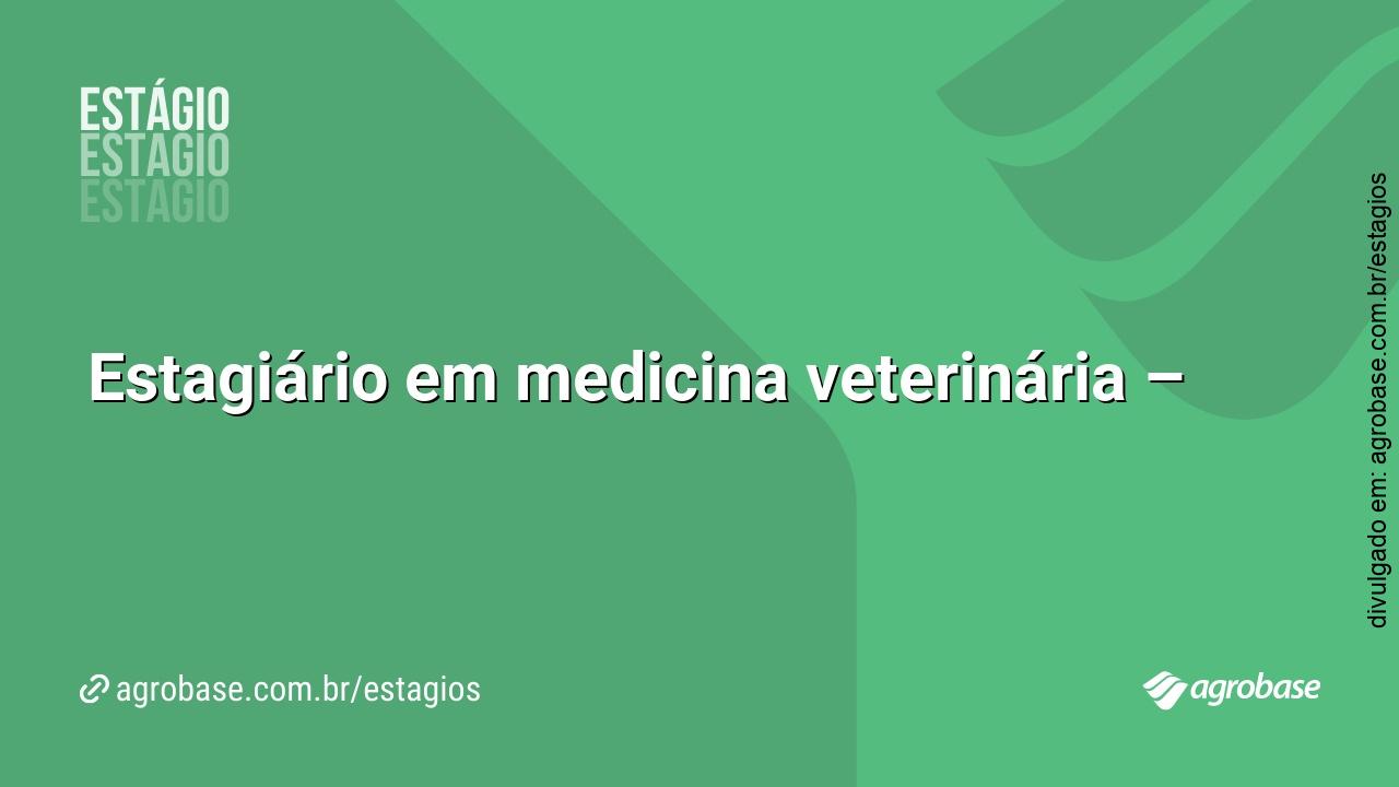 Estagiário em medicina veterinária – Rio de Janeiro/RJ