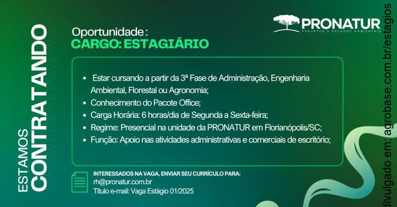 Estagiário meio ambiente – Florianópolis/SC