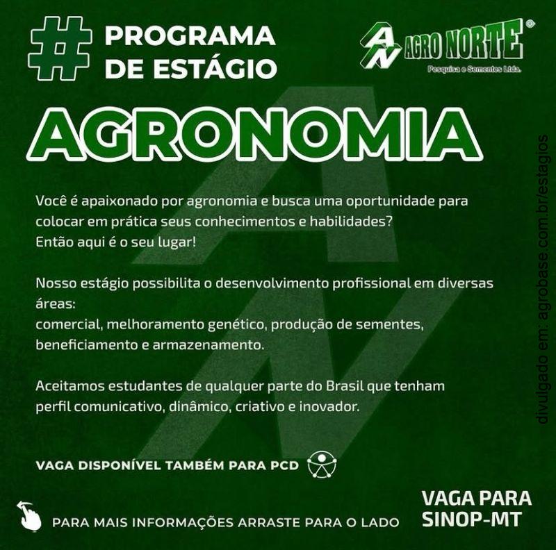 Programa de estágio agronomia – Sinop/MT