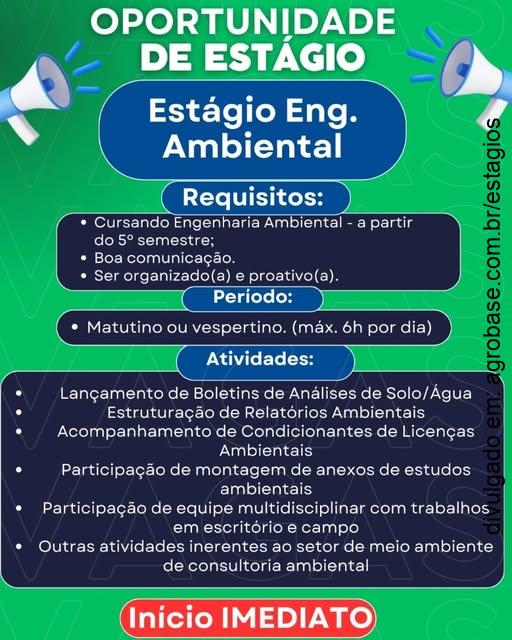 Estágio engenharia ambiental – Campo Grande/MS