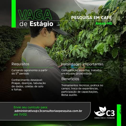 Estágio pesquisa em café – Araxá/MG