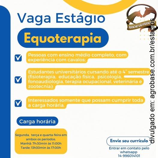 Estágio em equoterapia – Botucatu/SP