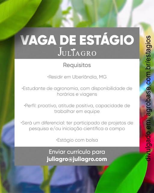 Estágio estudantes de agronomia – Uberlândia/MG