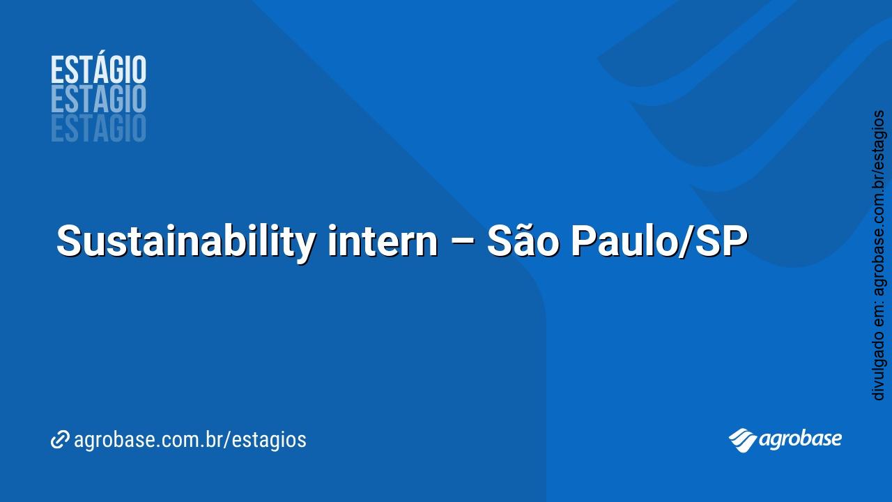 Sustainability intern – São Paulo/SP