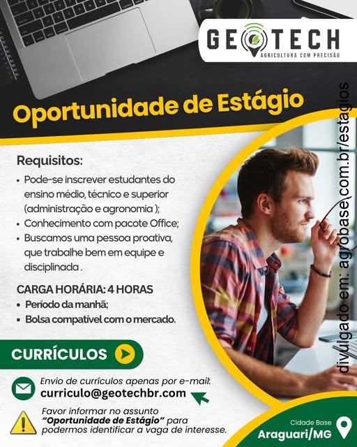 Estágio Geotech – Araguari/MG