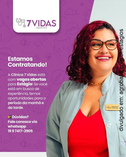 Vagas abertas estágio (manhã e tarde) – Jaguariúna/SP