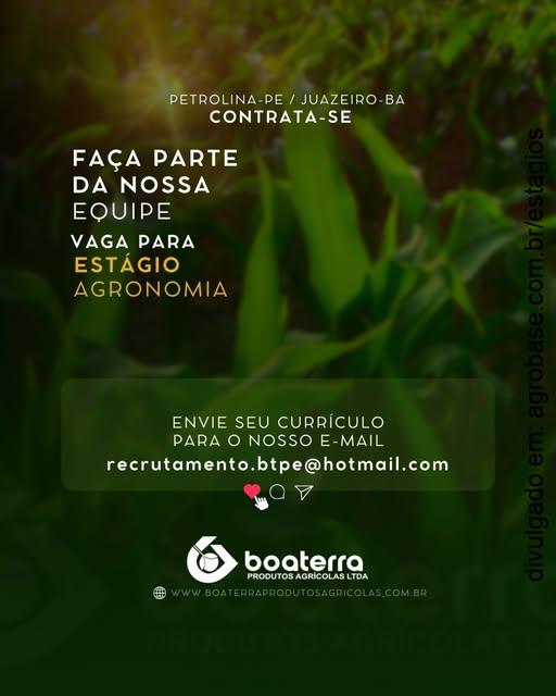 Estágio agronomia – Petrolina/PE e Juazeiro/BA