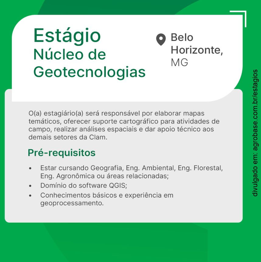 Estágio núcleo de monitoramento (meio físico) – Belo Horizonte/MG