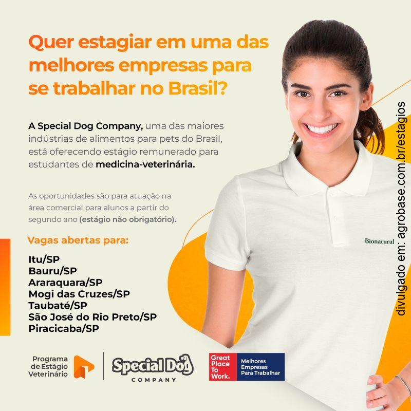 Estágio em medicina veterinária (setor comercial) – Bauru/SP