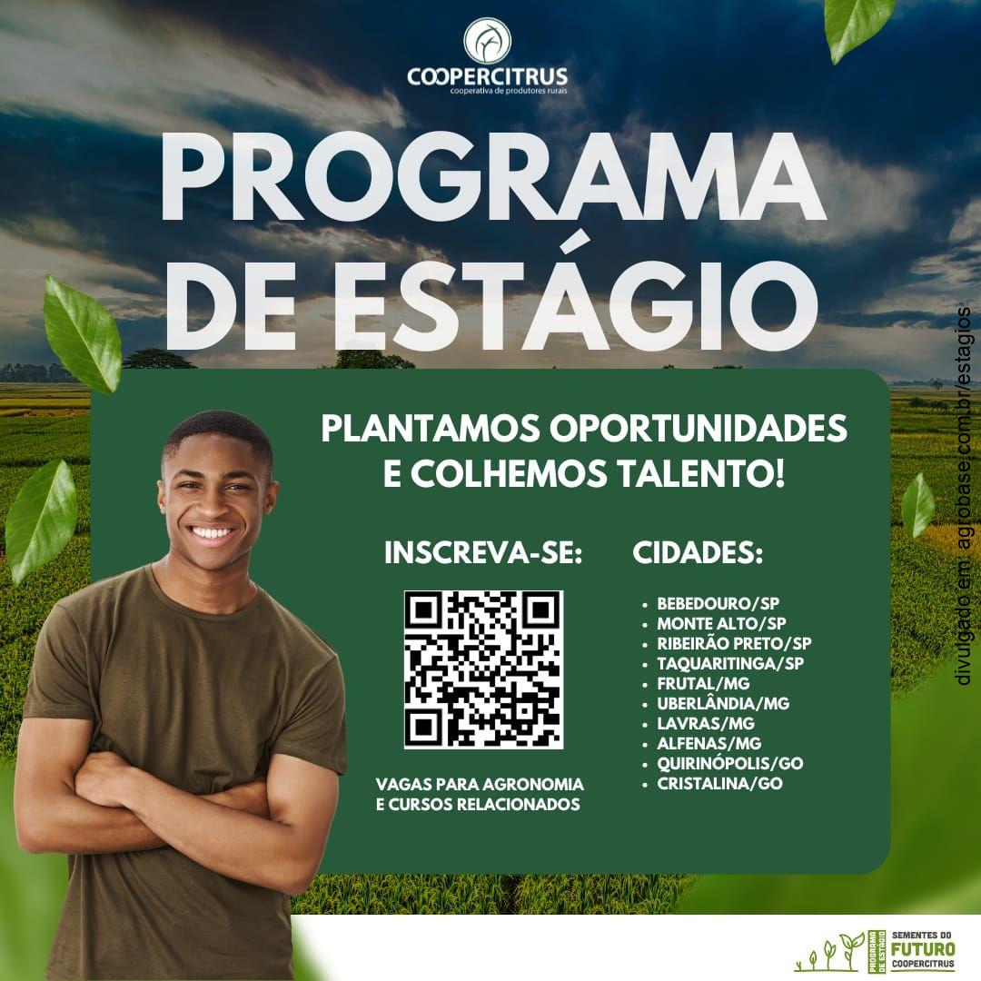Programa de estágio Coopercitrus – SP, MG e GO