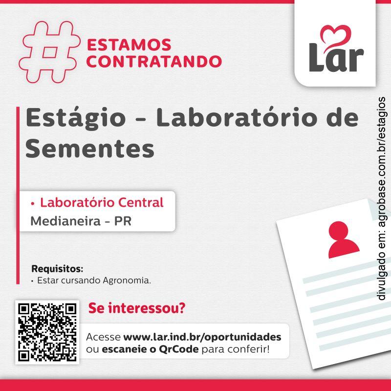 Estágio em laboratório de sementes – Medianeira/PR