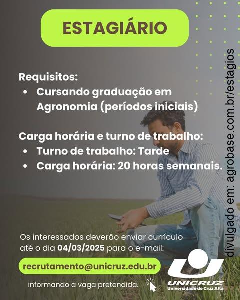 Estágio agronomia – Cruz Alta/RS