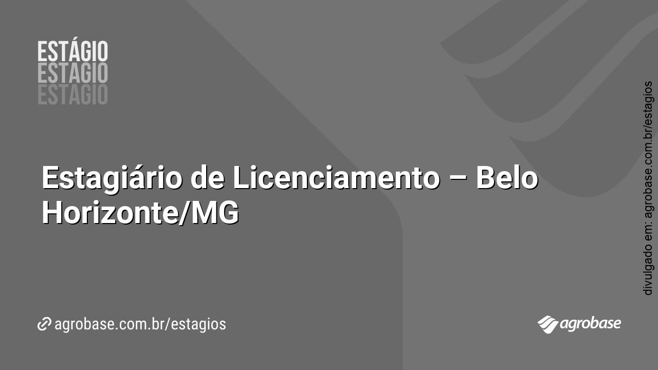 Estagiário de Licenciamento – Belo Horizonte/MG