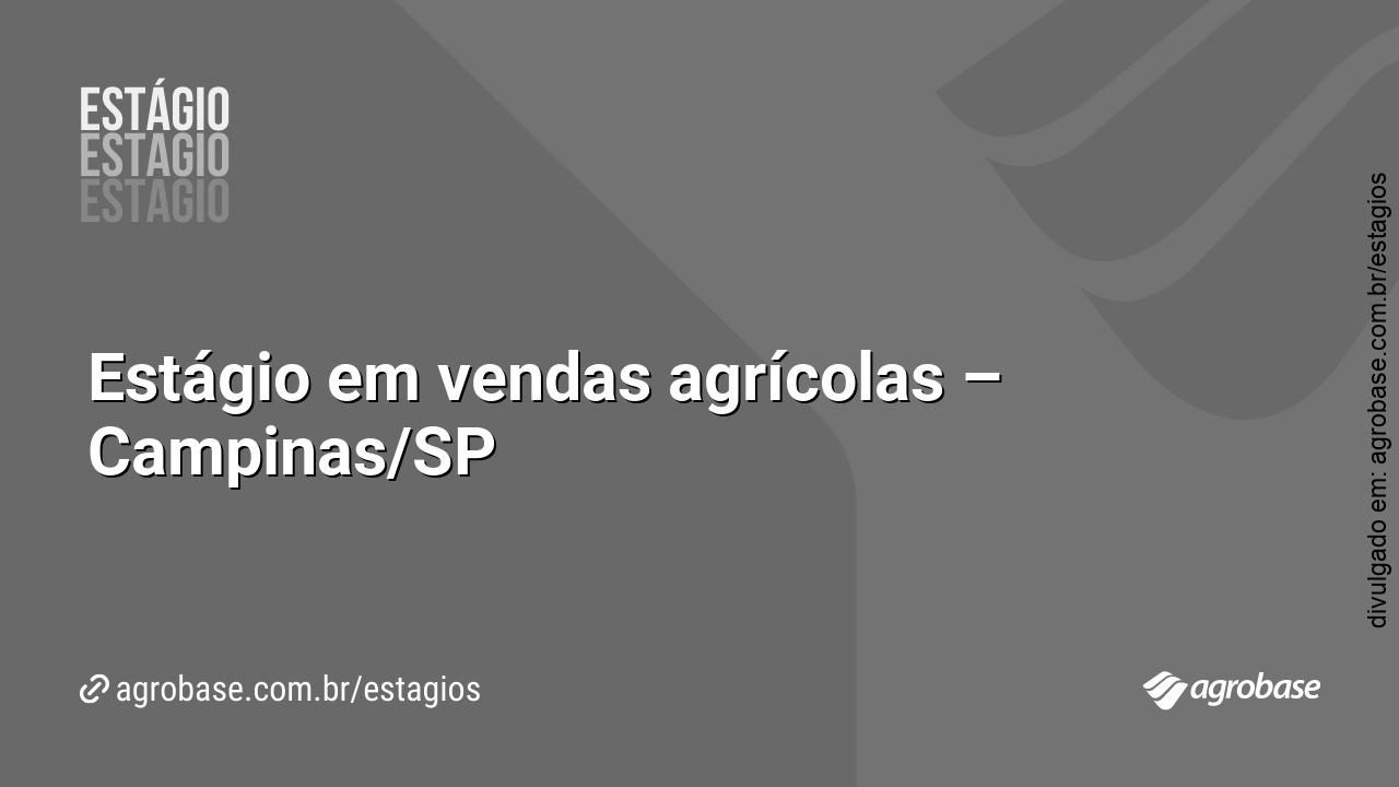 Estágio em vendas agrícolas – Campinas/SP