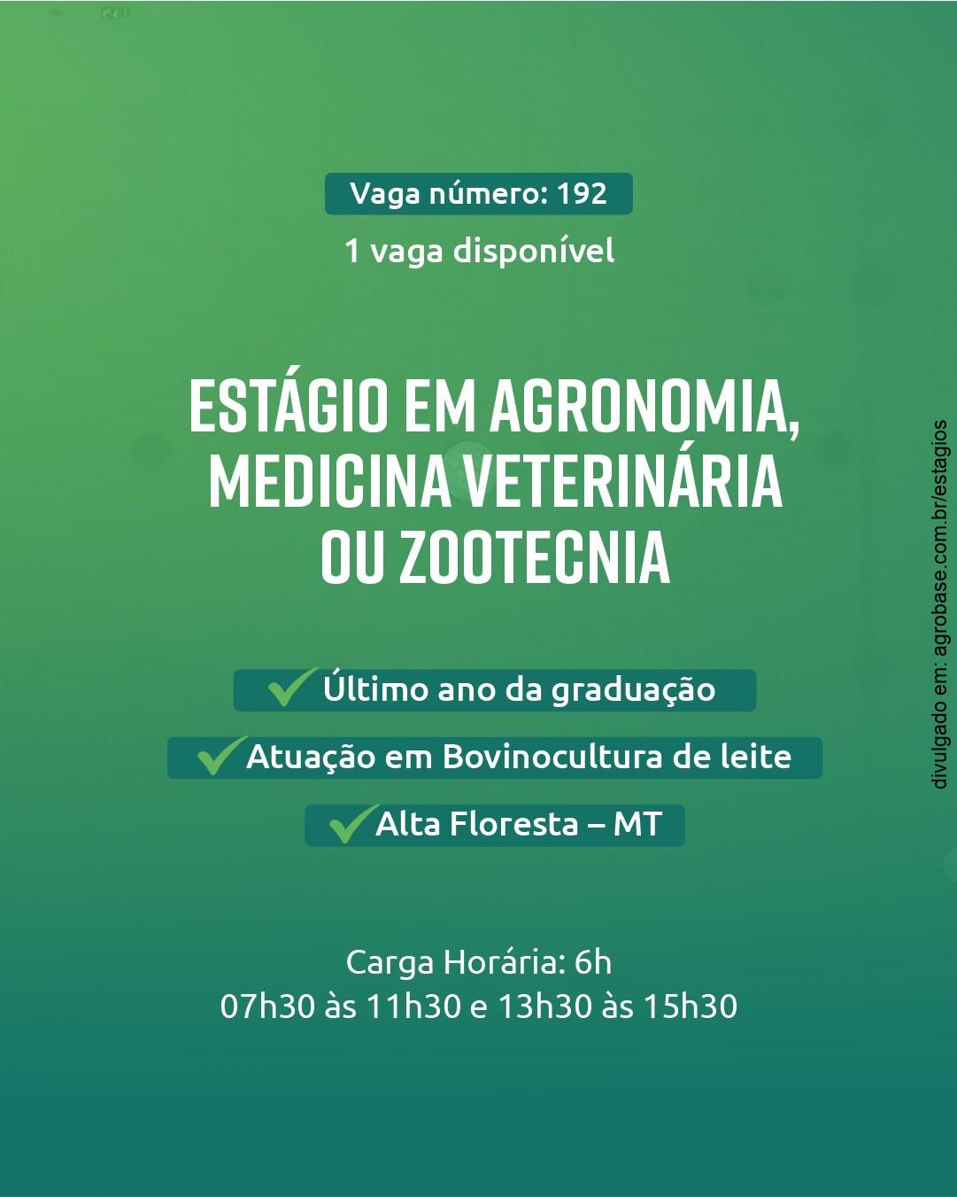 Estágio em bovinocultura leiteira – Alta Floresta/MT