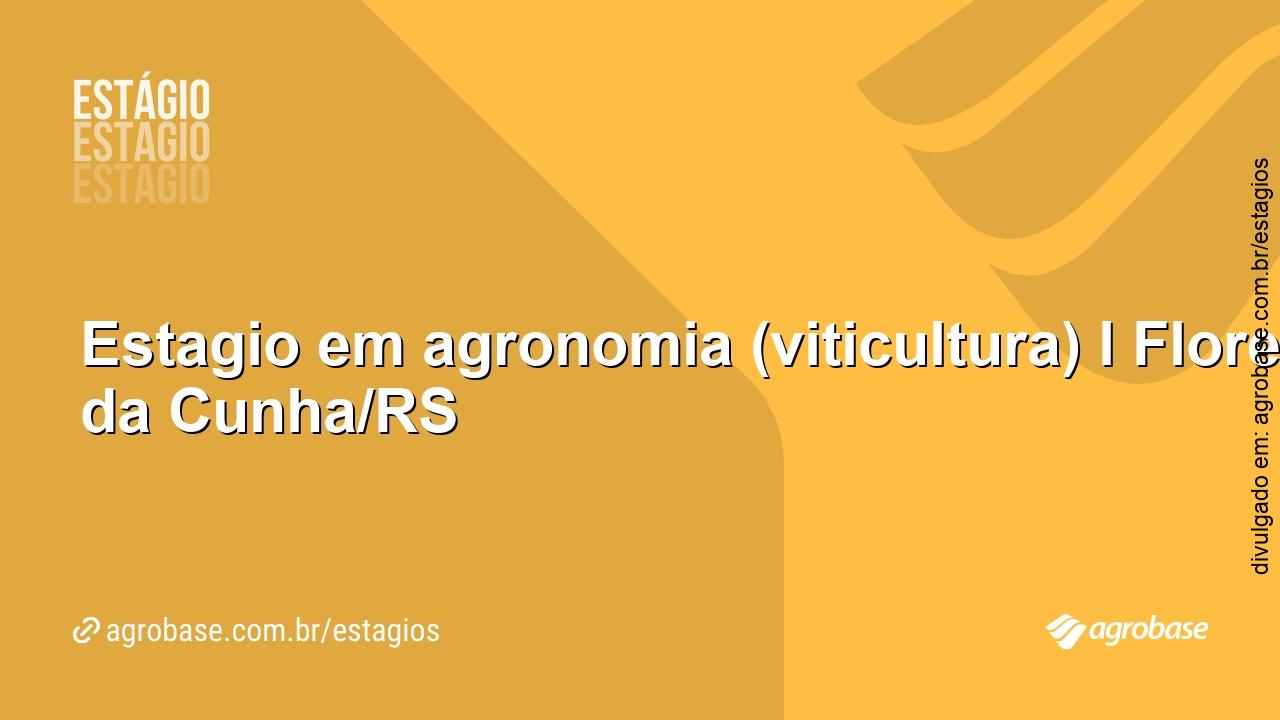 Estágio em agronomia (viticultura) – Flores da Cunha/RS