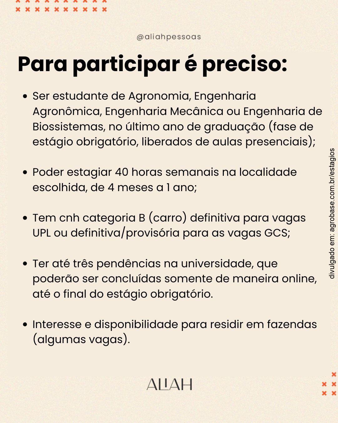 Programa estágio agro – br