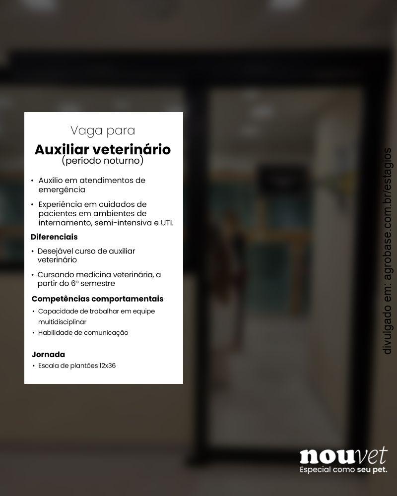 Auxiliar de veterinário [noturno] – São Paulo/SP