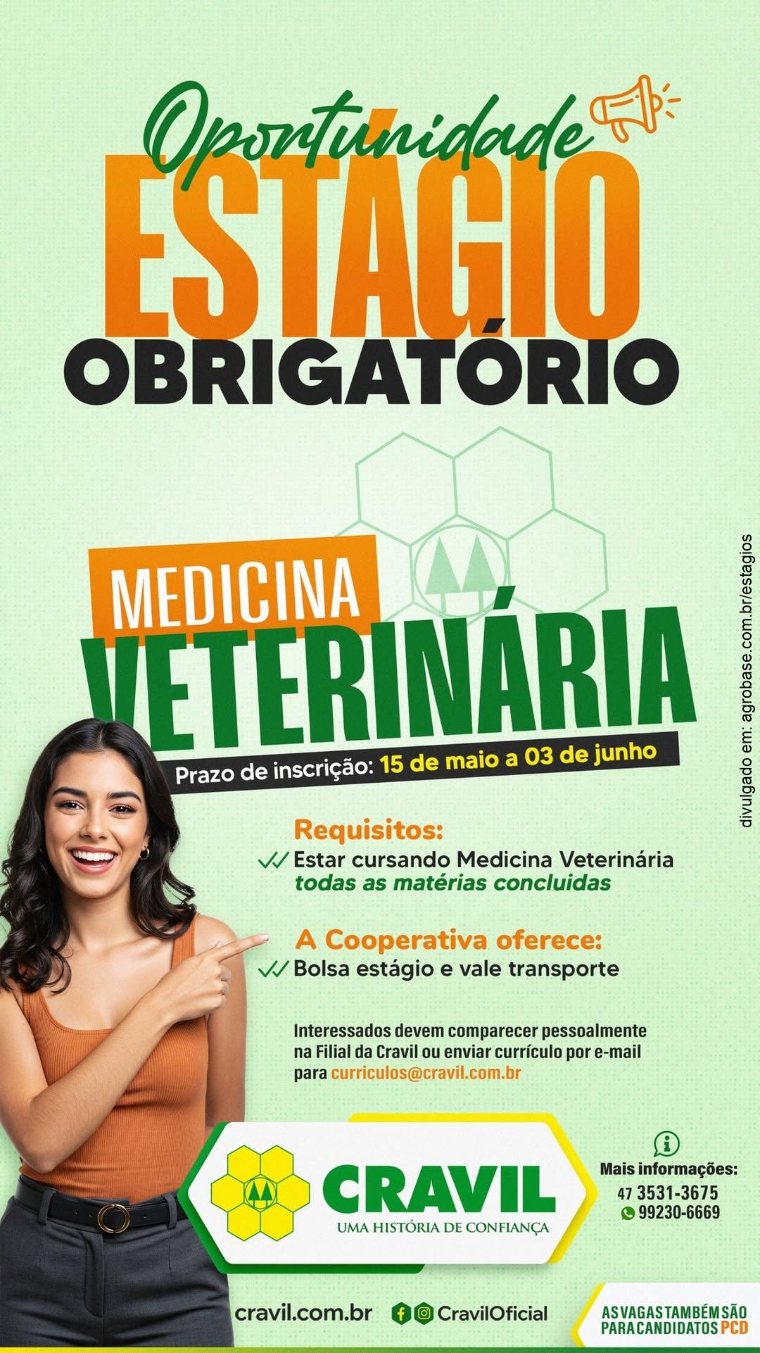 Estágio obrigatório medicina veterinária – SC