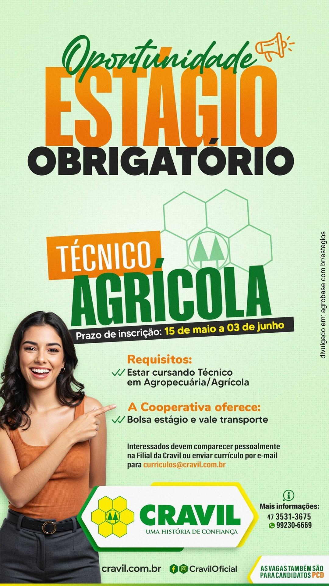 Estágio obrigatório téc. agrícola – SC