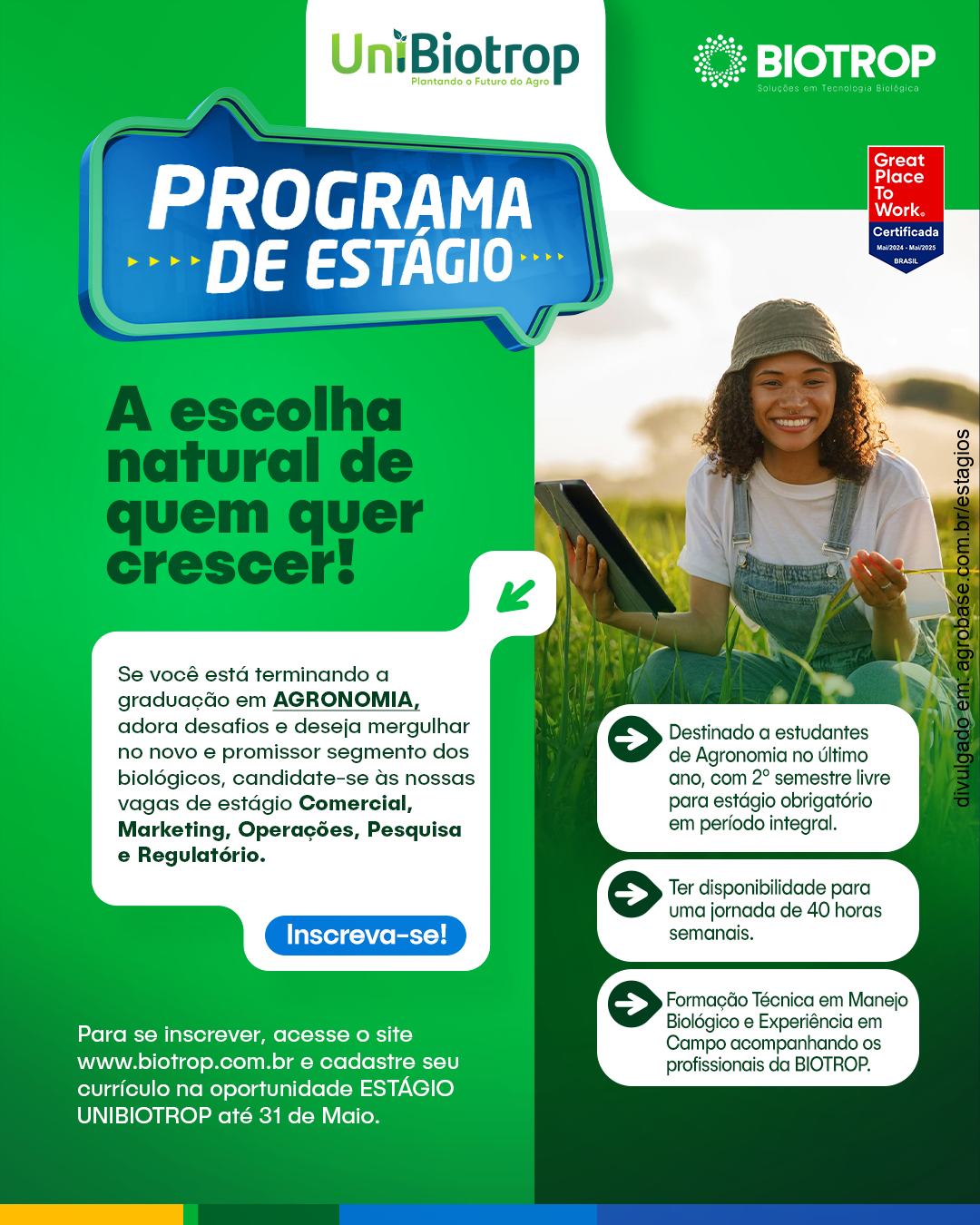 Estágio Unibiotrop 2025 – remoto