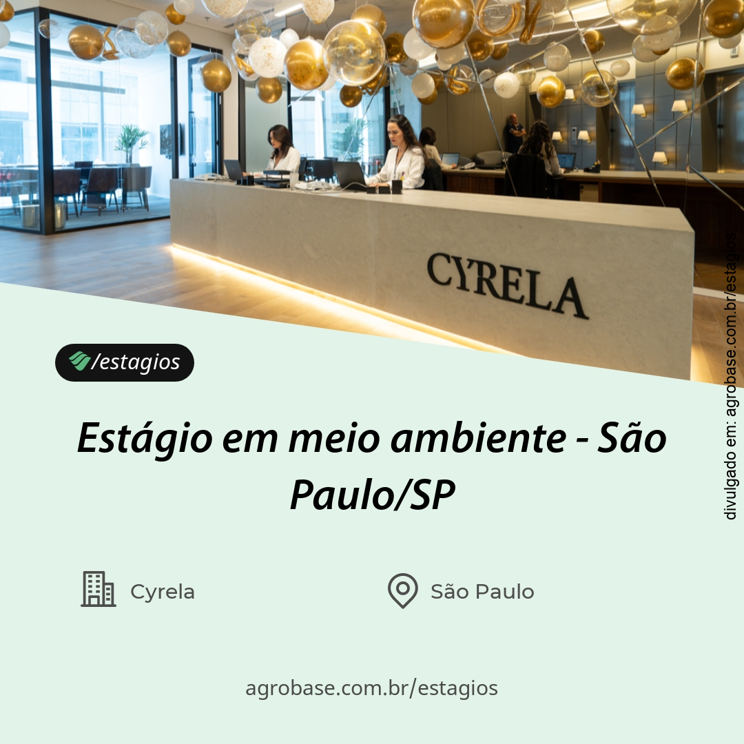 Estágio em meio ambiente – São Paulo/SP