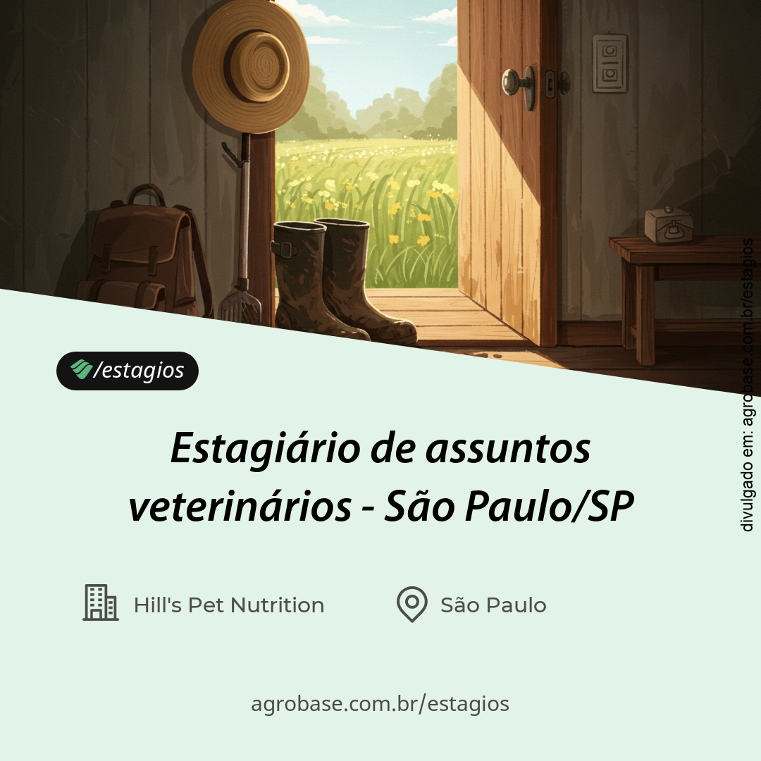 Estagiário de assuntos veterinários – São Paulo/SP